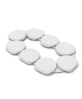 Expandable Lazy Susan Turntable For Rectangular Dining Tables Smooth Serving Tray, white, circular sections, smooth gliding design.
