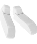 Universal Chest Freezer Door Hinges Kit Heavy Duty Self Closing Spring Hardware with white iron finish, 2 pack