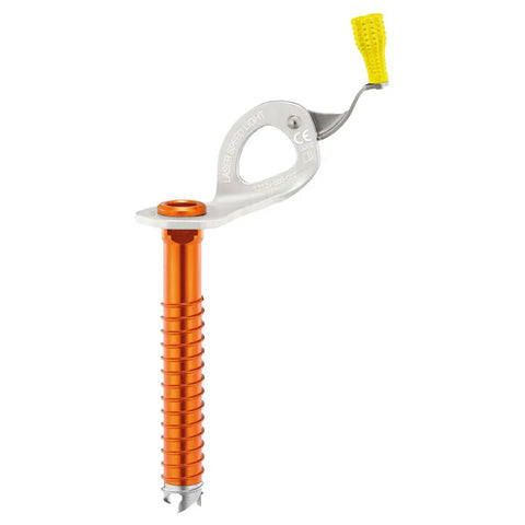 Laser Speed Light Ice Screw With Integrated Crank Ultralight Aluminum Ice Climbing Screw for fast placements and low weight 13 cm