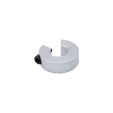 Close-up of a single aluminum alloy collar from Four Pack SBR16 16mm Linear Rail Stop Collars Set Aluminum Alloy Shaft Lock Rings for CNC Tools Easy Install With M4 Set Screws Strong Durable and Precise Shaft Positioners