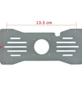 Rear View Mirror Metal Back Plate Panel With 13.5 By 6 Cm Screw Spacing, Dash Cam Mount Arm, Black Finish, Durable, Easy Install