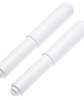 2 Pack White Toilet Paper Holder Roller Replacement Rod With Spring Loaded Action Easy Press Fit Installation For Bathroom Replacement Parts