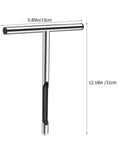 Stainless Steel Tubular Soil Probe For Lawn And Garden Sampling Lightweight Grab And Go Compact Design T Style Handle Ergonomic Grip