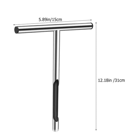 Stainless Steel Tubular Soil Probe For Lawn And Garden Sampling Lightweight Grab And Go Compact Design T Style Handle Ergonomic Grip