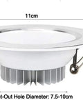 WKNHHL Recessed Lighting Housing Trim Kits Round Led Downlight Recessed for Ceiling Household Decor, 11cm diameter.