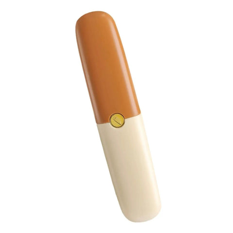 Stainless Steel Fruit Peeler Knife with orange handle for kitchen and camping use, portable double head, multifunction design.