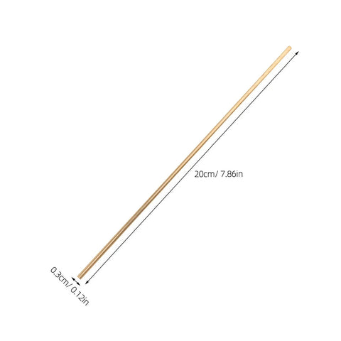Brass Knife Handle Pins For DIY Knife Handle Kit 2 Pack Pro Grade Solid Round Brass Dowel Rods 20x0.3cm Easy Install Fits Knife Making And Craft