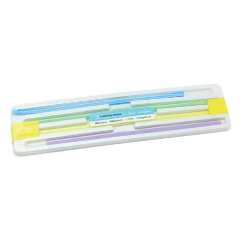 Pro Grade Dental Resin Polishing Sanding Strips 60 Piece Box Purple Green Yellow Blue Sets For Top Shelf Slick Restorations 4MmX150Mm Heavy Duty Alumina Tape