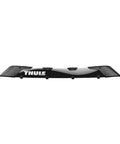 Slick Tool Free Wind Fairing Bar Cover for Dead Quiet Highway Cruising, matte black aerodynamic design, universal roof rack fit.