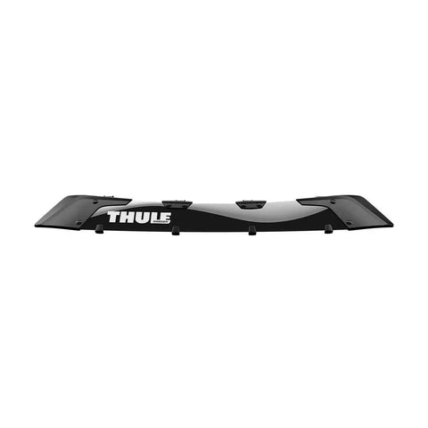 Slick Tool Free Wind Fairing Bar Cover for Dead Quiet Highway Cruising, matte black aerodynamic design, universal roof rack fit.