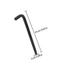Pro 9Pc Ball End Hex Key Wrench Set With Long Arm Reach For Deep Torque Precision Mechanical Repair And Cool DIY Projects Plus Durable PVC Holder, 21 cm long black steel hex key
