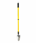 2 Piece Telescopic Garden Fork And Spade Set With Extendable 25 To 37 Inches, foam grip handle, yellow telescopic spade, upright view