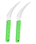Two Pack Stainless Digger Sickle Long Handle Garden Tool For Weeding Harvesting Grass Cutting And Mulching Made To Beat Tough Jobs