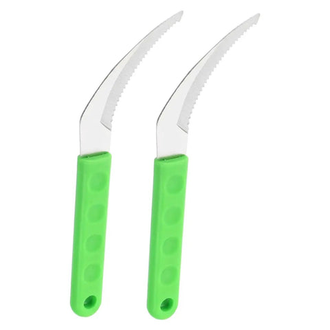 Two Pack Stainless Digger Sickle Long Handle Garden Tool For Weeding Harvesting Grass Cutting And Mulching Made To Beat Tough Jobs
