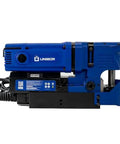 Unibor low-profile magnetic drill press, blue, with base and power cord