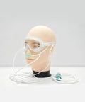3-In-1 Hydrogen Inhalation Goggles For Eye Heat, Massage And H2 Care on mannequin head with white tubing.