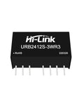 Rock Solid DC DC Isolated Converter Module With 24V To 3.3V 5V 9V 12V Outputs, compact black module with pins for EV projects.