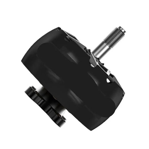 Close-up of a 900KV Brushless Drone Motor for FPV RC Quadcopters, showing the side view and metal shaft design.