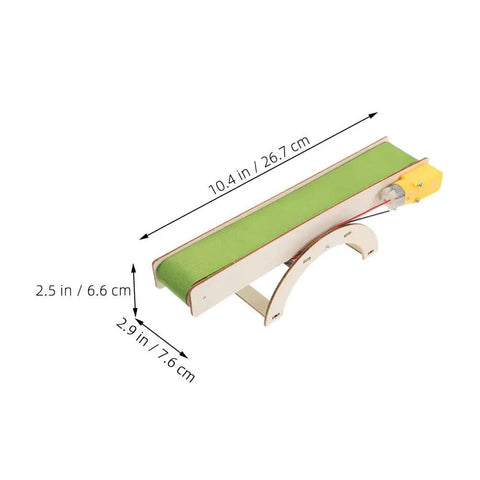 DIY Electric Conveyor Belt Kit For Kids Hands On STEM Learning, 2 Piece Educational Model For Preschool And Classroom Use