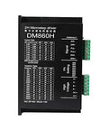 DM860H 2H microstep driver module, black enclosure with green terminal blocks (front view)