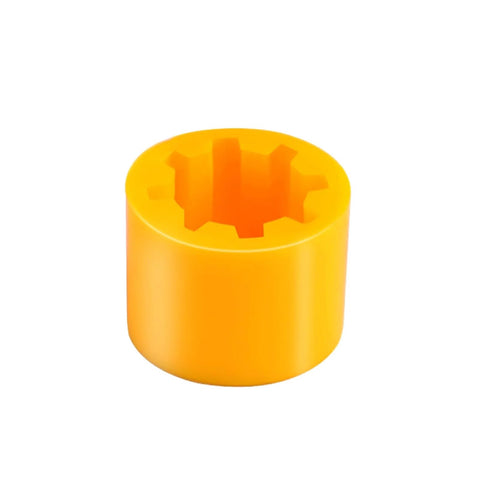 PR308 vacuum pump coupler sleeve, yellow plastic, compatible with PR208 PR-208