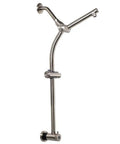 No Drill 21 Inch Adjustable Height Shower Bar For Fixed Shower Head And Handheld Sprayer With Diverter Satin Nickel