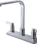 Nuvofusion Euro High Rise Kitchen Faucet With Tall Spout In Polished Chrome No Sprayer Included Heavy Duty Brass Build Delivers 1.8 GPM
