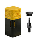 Rivet Nut Tool Tip Replacement Mandrel 6-32, heavy-duty carbon steel with yellow cap and interchangeable parts shown