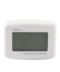 2 Pack Plug In Volt Meter With Flat US Plug 80 To 300V LCD Digital Voltmeter For Household Outlets front view white housing