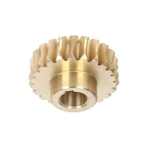 Copper Band Saw Gear 23T Transmission Gear For GFW5012 MBS115 15mm Hole 5mm Keyway 4x6in Replacement Part, angled view