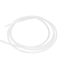 Coiled clear silicone tubing, 2mm ID x 4mm OD, 10 ft, food-grade.