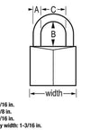 Diagram of Black Outdoor Keyed Padlock Set With Weather Resistant Cover, Keyed Alike For Lockers, Fences And Equipment, 131T