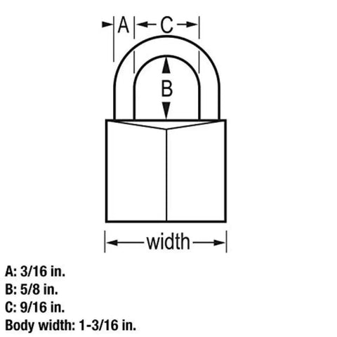 Diagram of Black Outdoor Keyed Padlock Set With Weather Resistant Cover, Keyed Alike For Lockers, Fences And Equipment, 131T