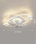Remote Control Ceiling Fan With Dimmable Light Three Color Modes Three Speed Adjustments Plus Full 360 Degree Spin For Bedroom And Living Room Slick Airflow Homebody Approved in modern design with star patterns.