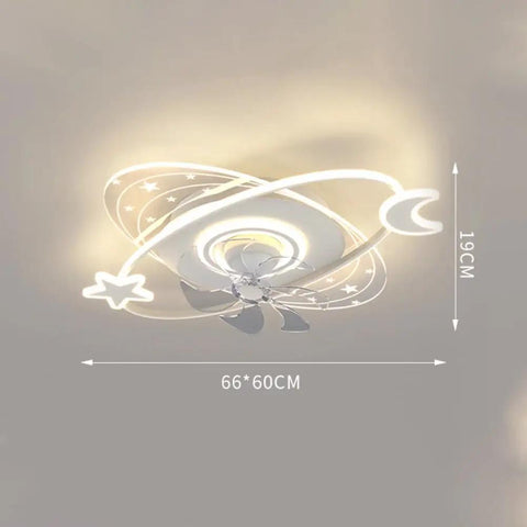 Remote Control Ceiling Fan With Dimmable Light Three Color Modes Three Speed Adjustments Plus Full 360 Degree Spin For Bedroom And Living Room Slick Airflow Homebody Approved in modern design with star patterns.