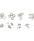 All In One 480 Piece 304 Stainless Steel Spring Lock Washer Set With 9 Sizes M2 Through M10 In Transparent Storage Case For Automotive Electrical And Marine Projects, assorted washers