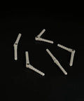 Five Pack Plastic RC Pin Hinges For Planes And Helicopters Two And A Half Millimeter By Forty Three Millimeter Gray Easy Clip On Wing Fixers