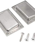 Concealed Recessed Flush Pull Handle 2-Pack Stainless Steel Hidden Flat Sliding Door Pulls with screws for drawers and cabinets.