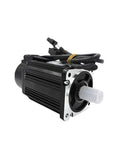 CHUNYE SGMSV-10ADA61 servo motor, front view, black aluminum housing with shaft and cables.