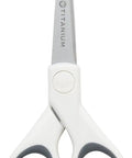 5 Inch Micro Tip Fabric Scissors With Titanium Bonded Blades For Precision Cuts In Paper And Fabric Projects, perfect for sewing.