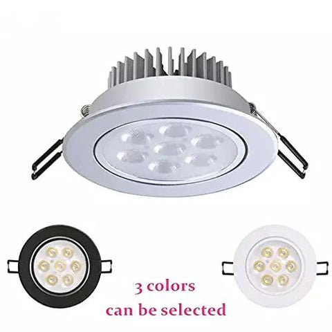 DWLANMLHYA LED Recessed Ceiling Lights 3W 6W 10W 14W 18W COB Spot in black and white options, featuring a round design and multiple LED bulbs.