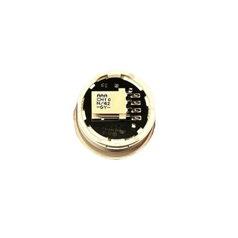 Slick OEM Luxury Micro Motion III Elevator Pushbutton With Yellow Green LED Four Position Connector Brushed Stainless Steel Replacement Button For Elevators AAA23500CH10 rear view
