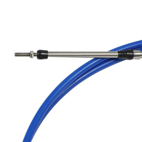 2 Pack 10 Ft Throttle And Shift Control Cable For Outboard Boat Motor Steering Systems 33C Terminals Flexible Routing Durable Blue