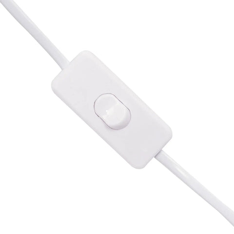 Close-up of a white power switch for Vertical Hydroponic Grow Tower Kit With Four Led Lamps Six Levels And Thirty Planting Points