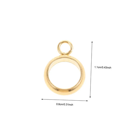 Top Shelf Go To Diy Jewelry Making Kit Featuring Stainless Steel Bail Bead Jump Rings And Polished Chrome Spacer Links For Custom Necklaces Bracelets And Artisan Creations gold bail bead with measurements 1.1cm x 0.8cm