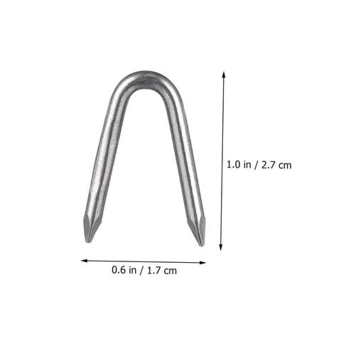 U Shaped Garden Stakes Nails For Fencing And Wire Mesh Easy Setup Quick Outdoor Installation Lightweight Iron Pegs 30 Pack