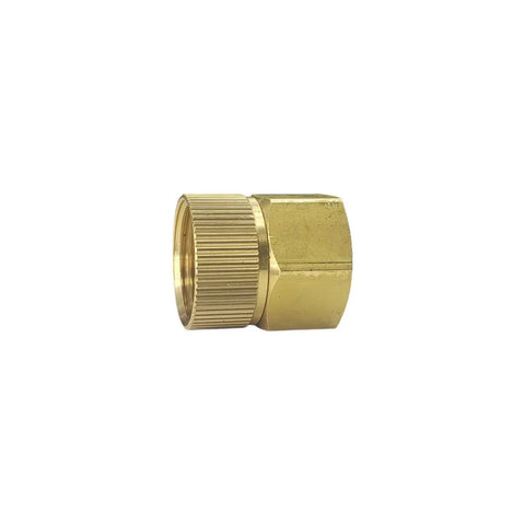 Garden Hose To Pipe Thread Adapter Swivel Fitting From Female Hose Thread To Three Quarter Inch Female Pipe Thread Brass Or PVC No Glue Required DIY Ready Easy Install Durable Connector, brass