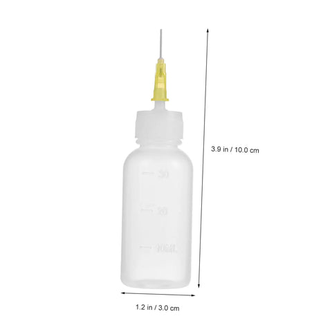 Heavy Duty Squeeze Applicator Bottle 30Ml Precision Dispenser with interchangeable nozzle, 3.9in height, for precise liquid control.