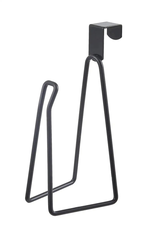 Over The Tank Toilet Paper Holder Stand, Sturdy Metal Tissue Roll Dispenser For Bathroom Storage And Organization, No Fuss Space Saving Design, Mounts Over Tank Or Cabinet Door, Black Finish
