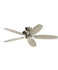 52 Inch Ceiling Fan With Upgraded AC Motor For Killer Airflow, Clean Look With No Visible Vents, Reversible Blades Silver Finish